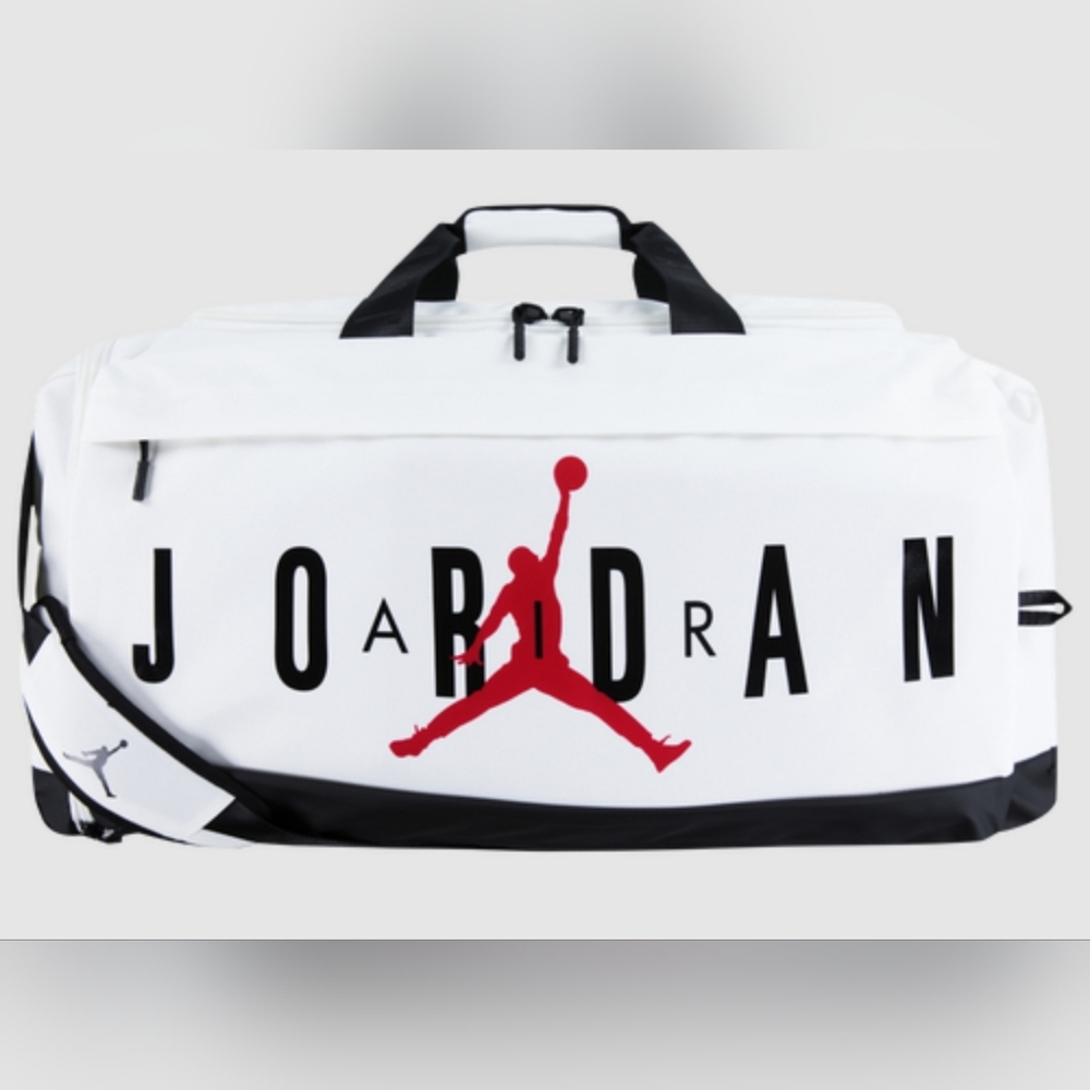 Air Jordan White Duffel Bag, Sz MEDIUM.